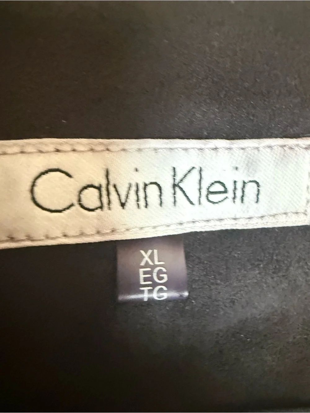 Calvin Klein Black Faux-Leather Draped Open-Front Jacket